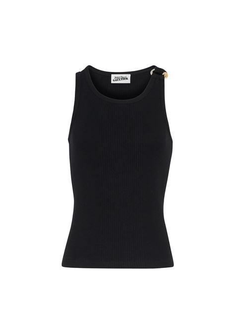 tank top piercing detail donna nero JEAN PAUL GAULTIER | 25/03-W-TO375-J01400